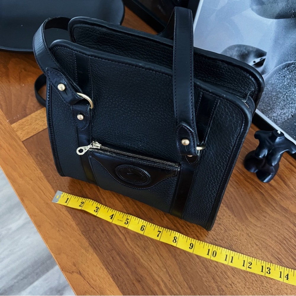 VINTAGE DOONEY AND BOURKE RESTORED BLACK LEATHER COLLECTORS BAG - Picture 9 of 12